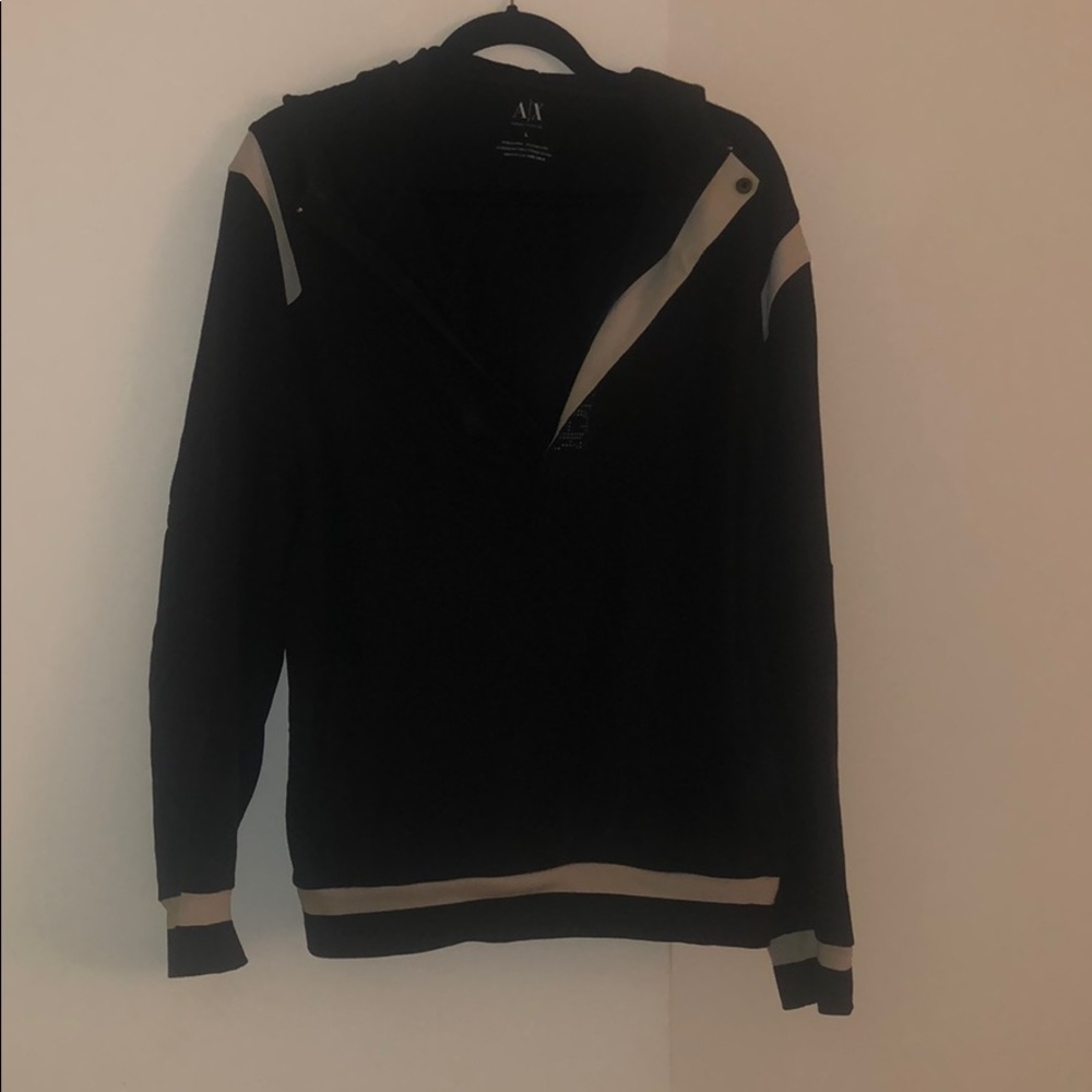 Armani Exchange Quarter Zip with Hood (Size L)